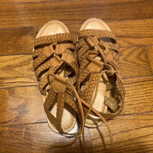 Topshop Sandals | Gladiator Sandals | size 6 | brown - Picture 2 of 2